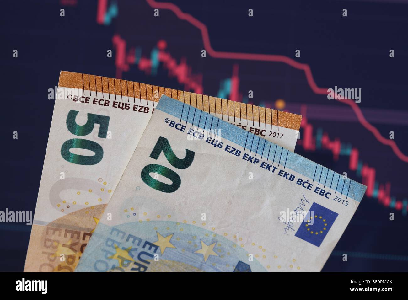 financial concept with banknotes. stock market Stock Photo