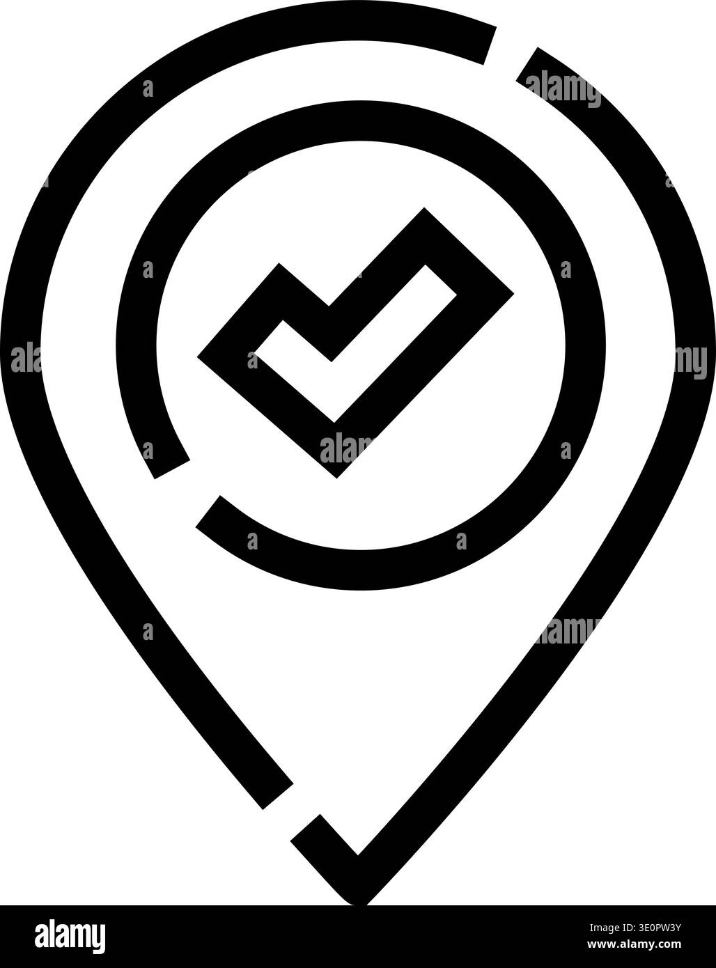 Map location pin with check mark icon Stock Vector Image & Art - Alamy
