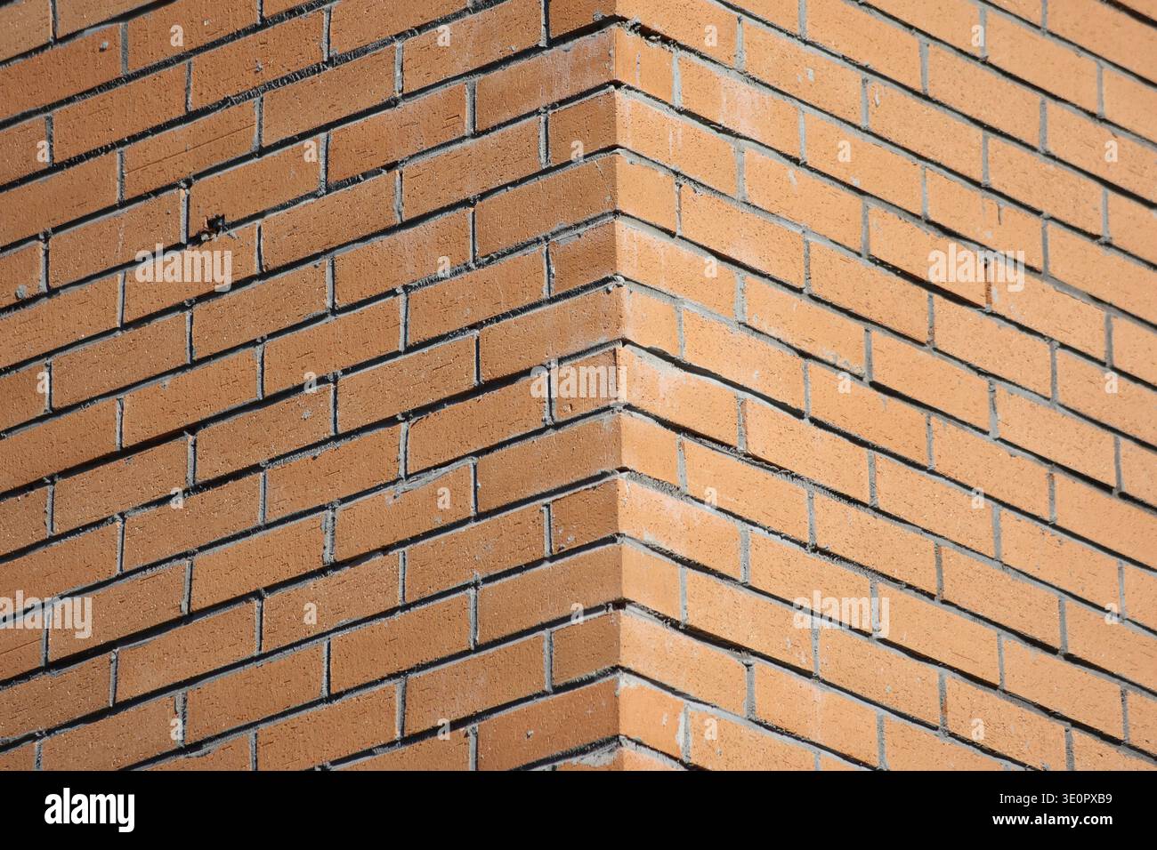 close up of red brick wall Stock Photo