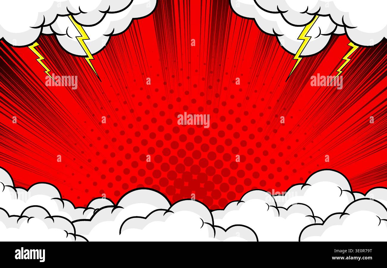 Comic Background Modern Comic book background. Modern creative pop art halftone style ...