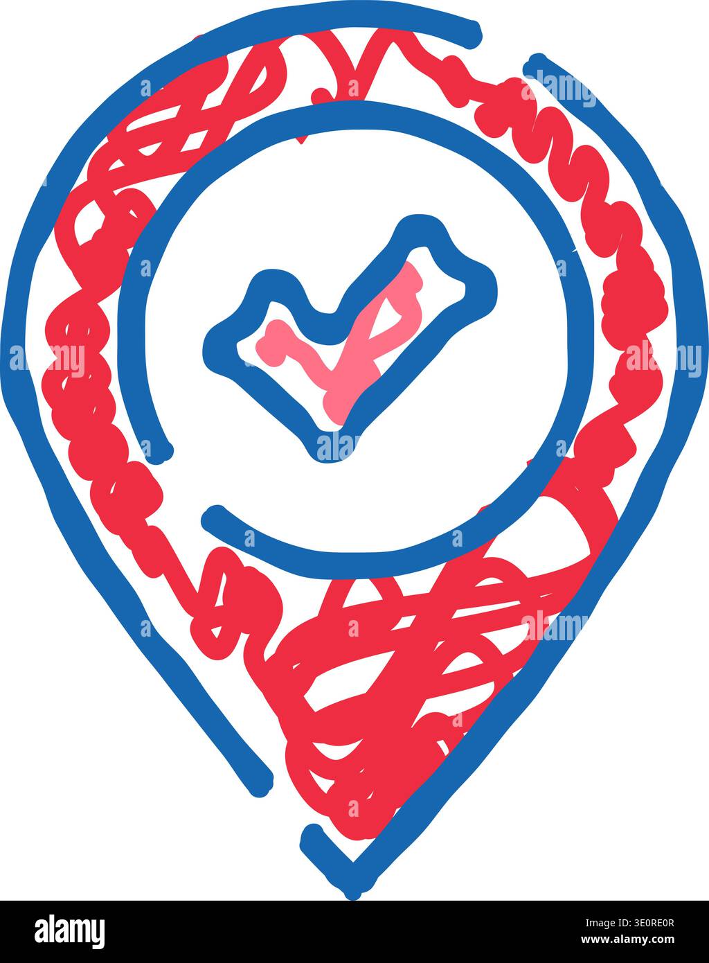 Location pin icon with check mark confirming destination Stock Vector ...