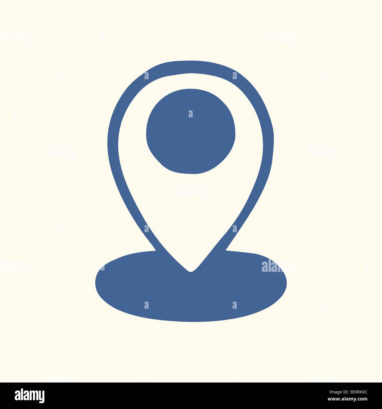 Flat illustration of a location pin icon. Simple map marker symbol for ...