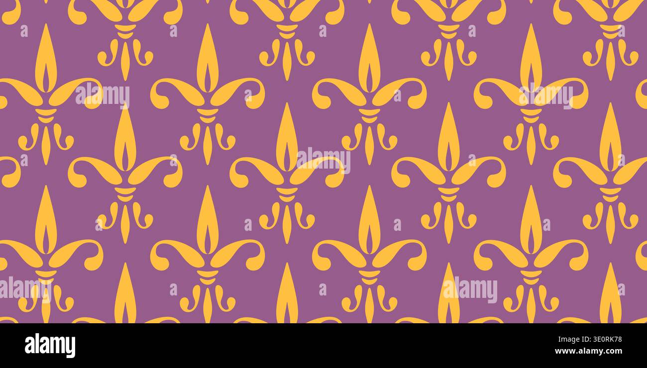 Vector vintage seamless pattern Fleur de lis. Vintage vector pattern fleur de lis. Royal pattern. Stock Vector