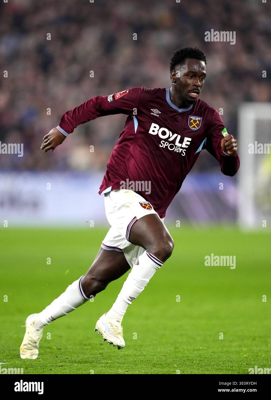 West Ham United's Soungoutou Magassa during the Emirates FA Cup fifth ...