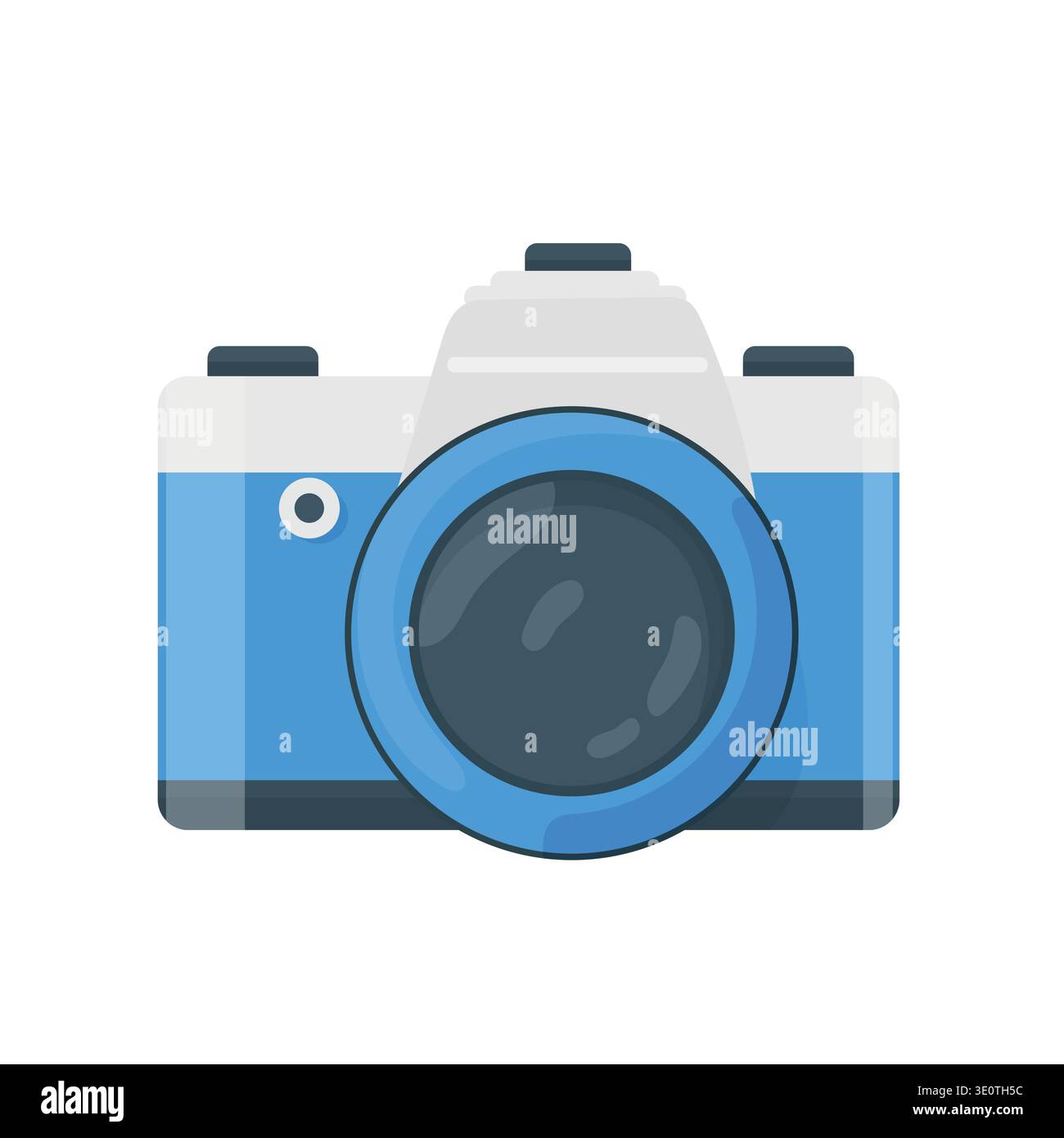 Camera. Flat vector clipart, illustration with isolated background. Stock Vector