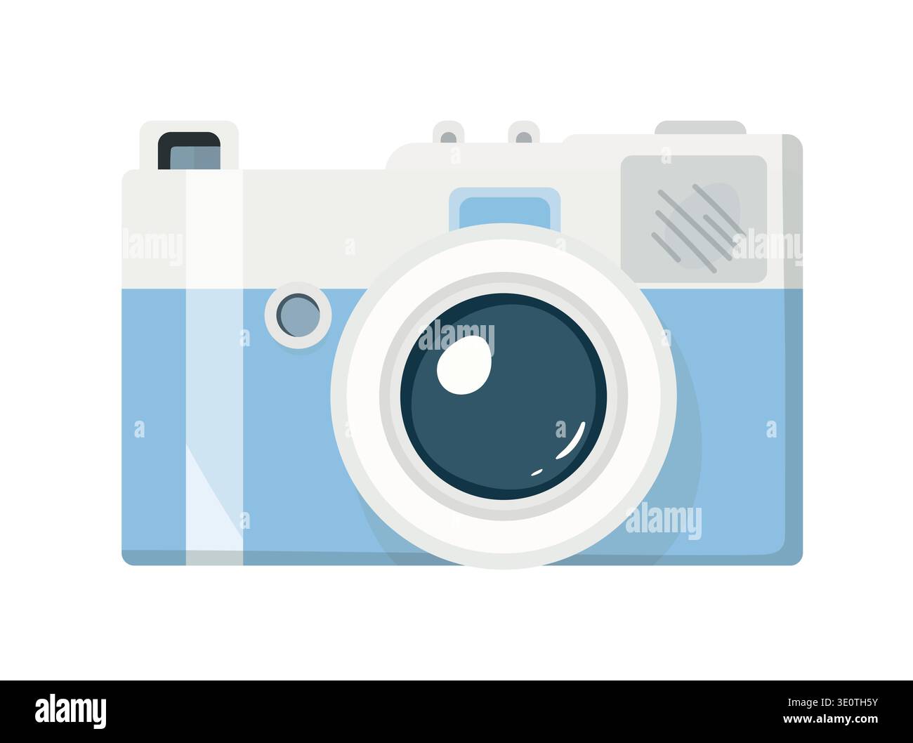 Camera. Flat vector clipart, illustration with isolated background. Stock Vector