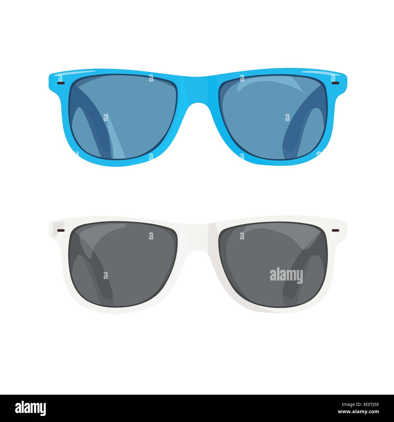 Sunglasses. Flat vector clipart, illustration with isolated background. Stock Vector