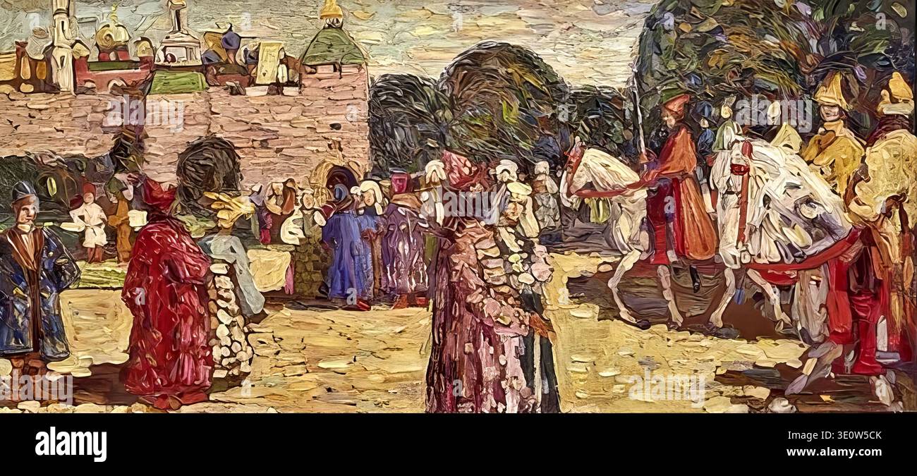 Wassily Kandinsky – Sunday Old Russia, 1904 Russian Impressionism