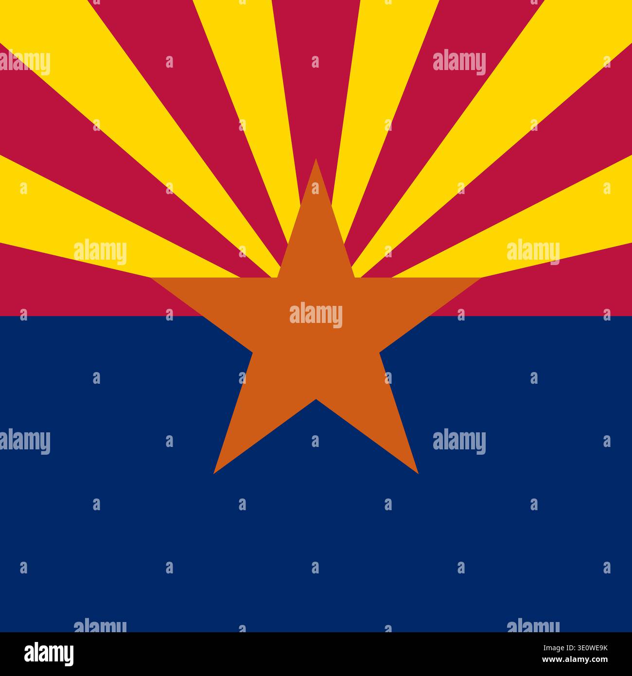 Stat Square Arizona state square flag. Part of The United States of America. Clean ...