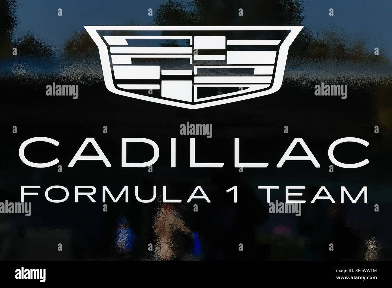 The Cadillac F1 team logo at Shanghai International Circuit during the ...