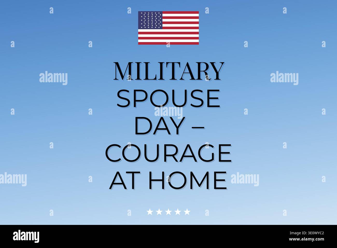Military Spouse Day Courage At Home Stock Vector