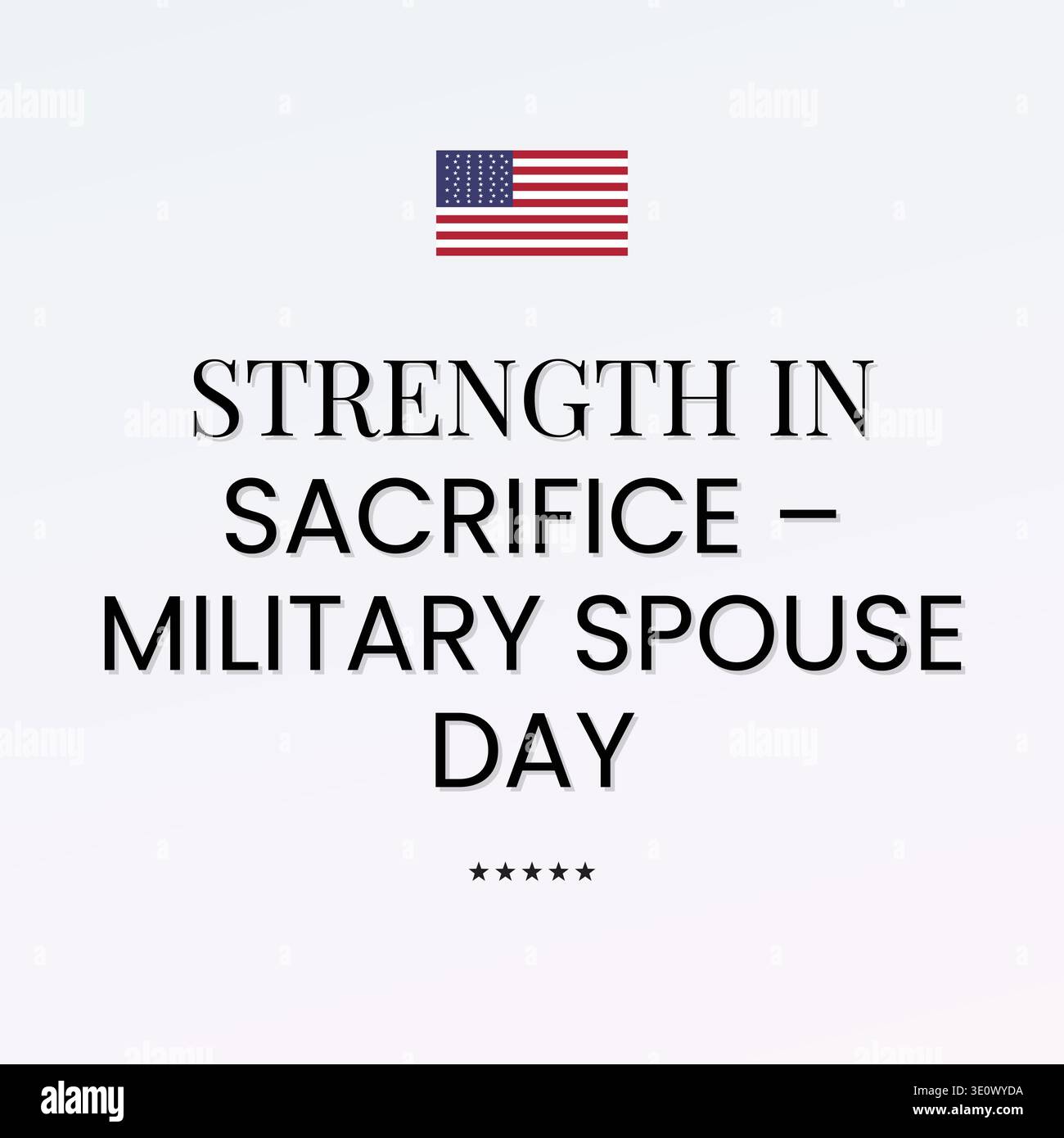 Strength In Sacrifice Military Spouse Day Stock Vector