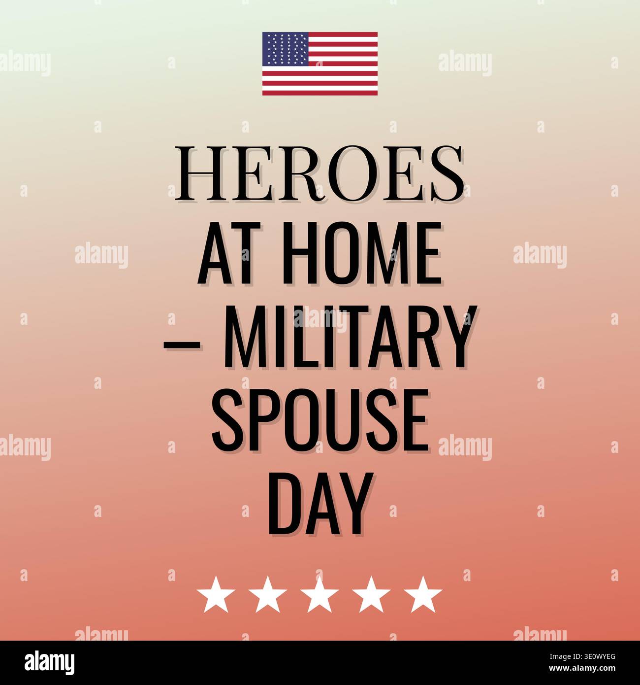 Heroes At Home Military Spouse Day Stock Vector
