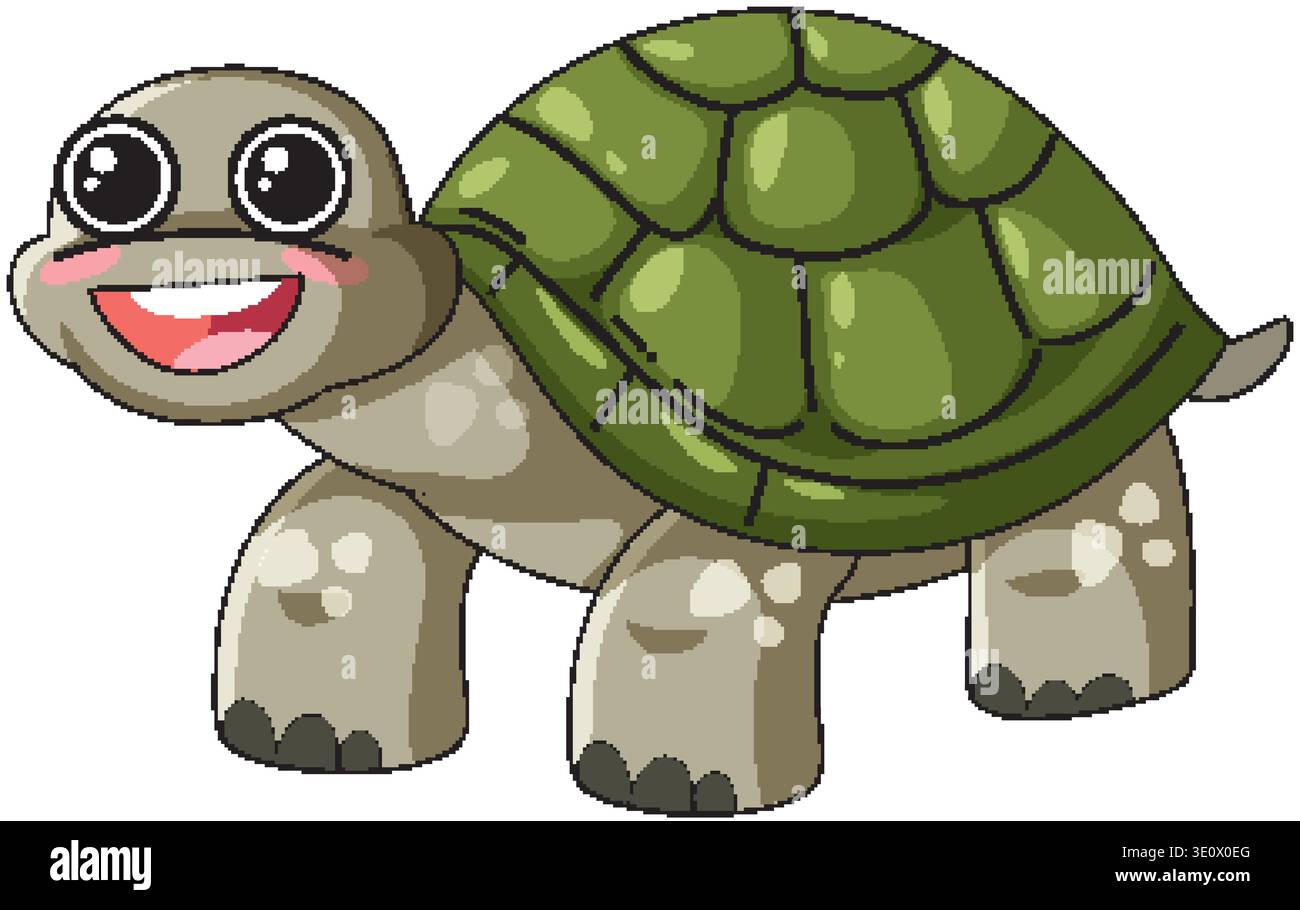 Cheerful Turtle Land turtle in zoo Stock Vector Images - Alamy