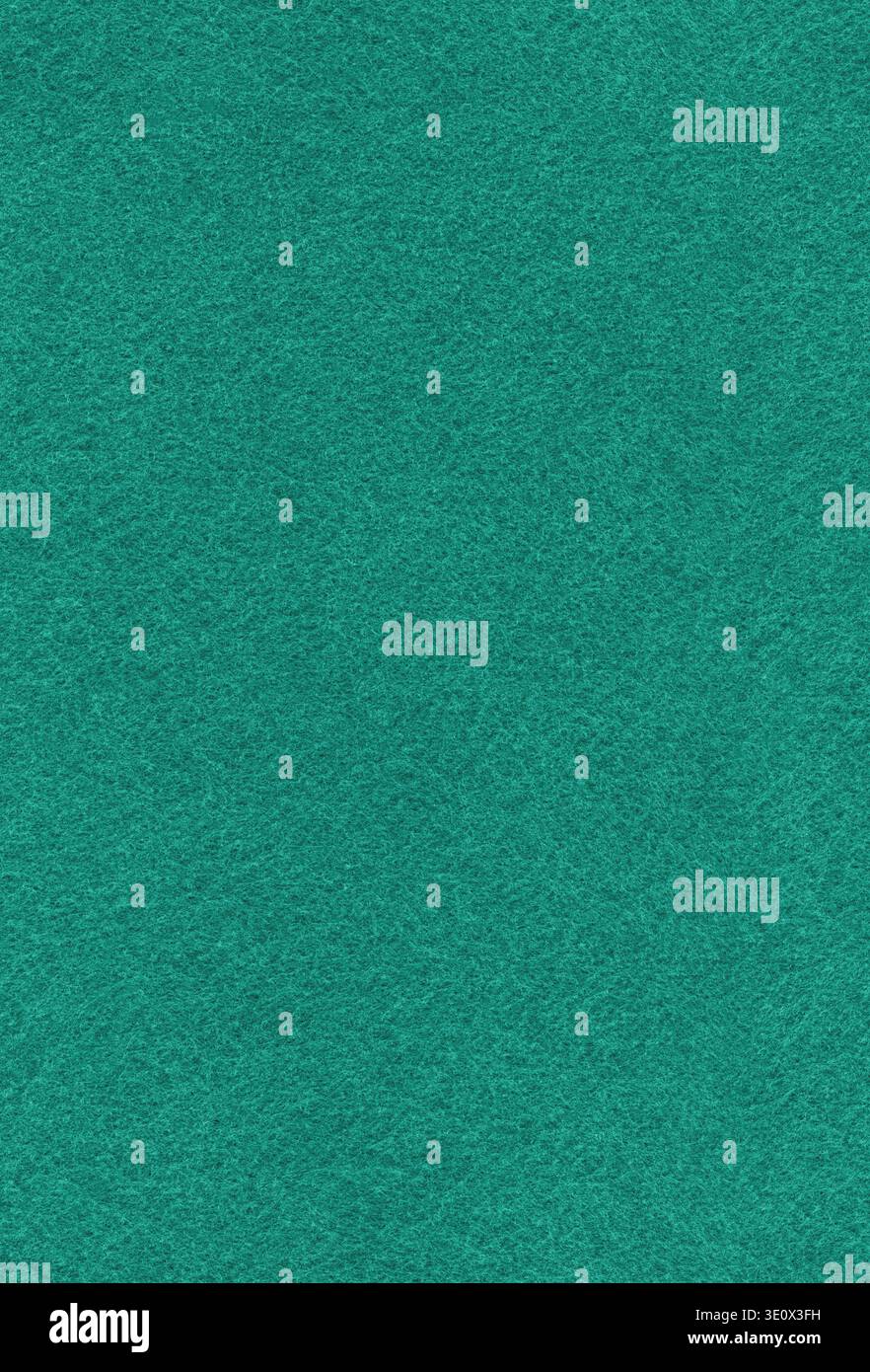 Green felt background texture. Seamless turquoise matte textile material. Stock Photo
