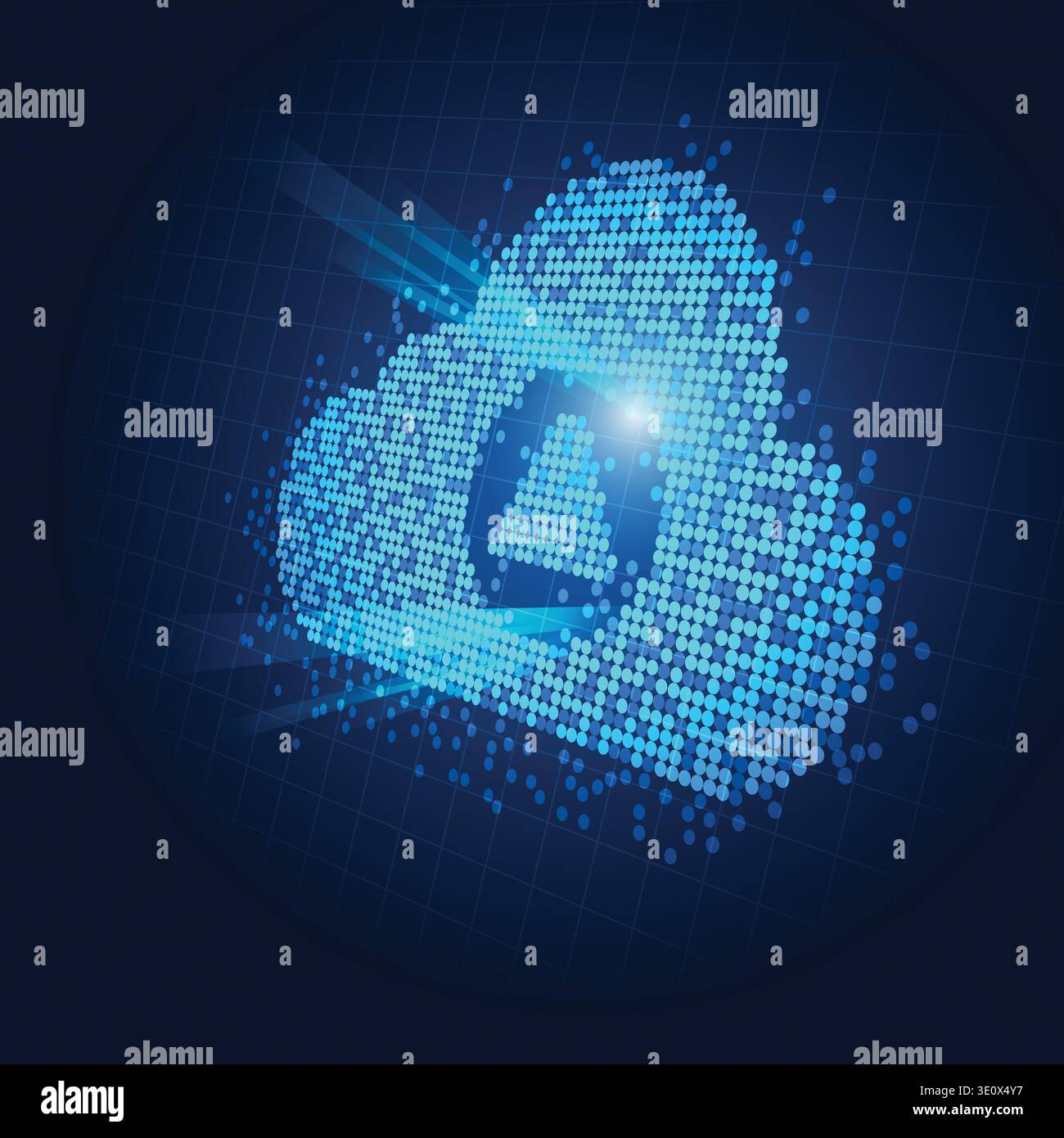 concept of cloud computing technology, abstract digital technological connection Stock Vector