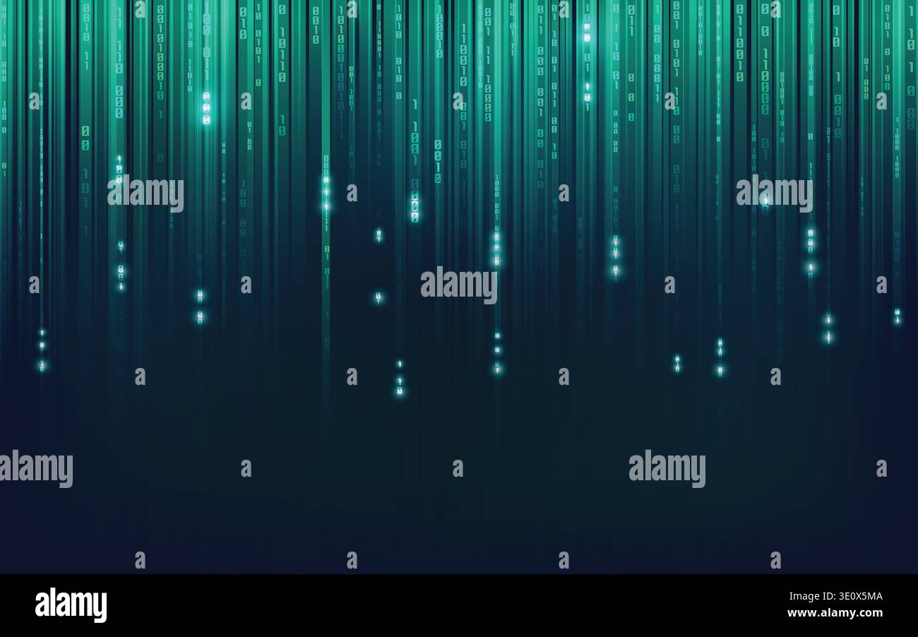 abstract futuristic binary background Stock Vector