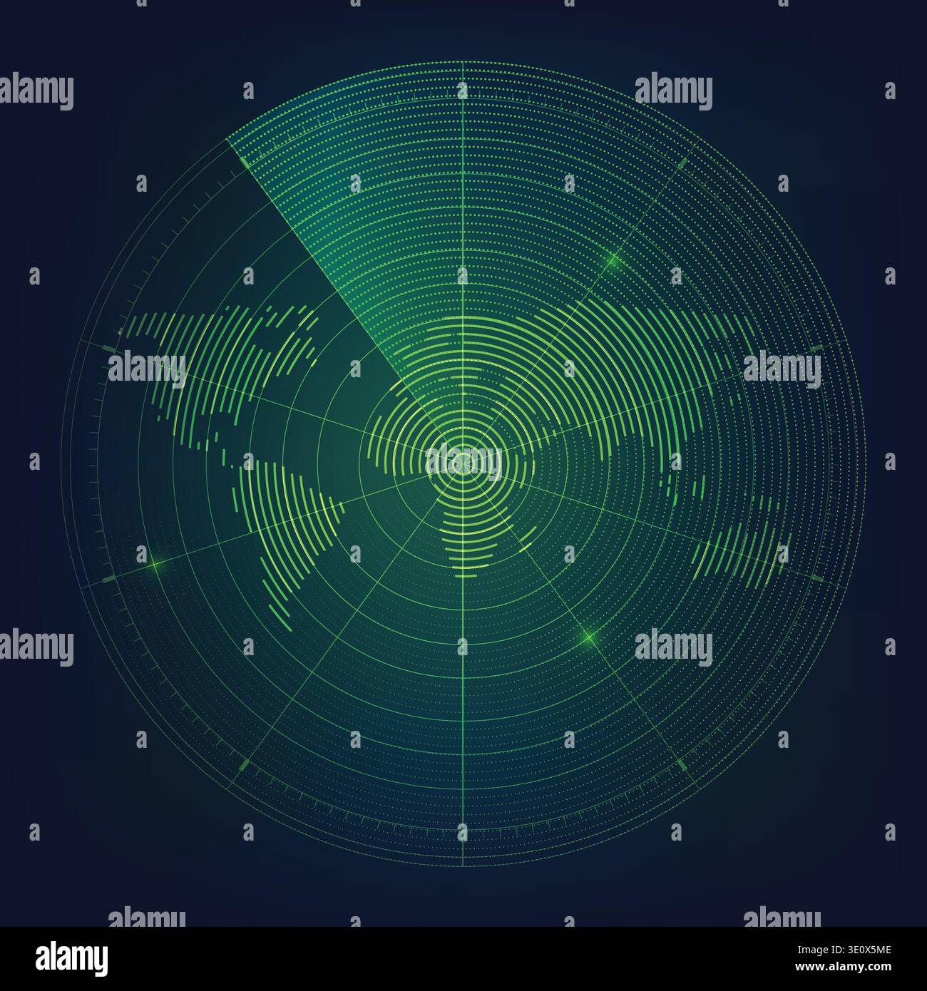 radar screen and world map in digital theme Stock Vector Image & Art ...