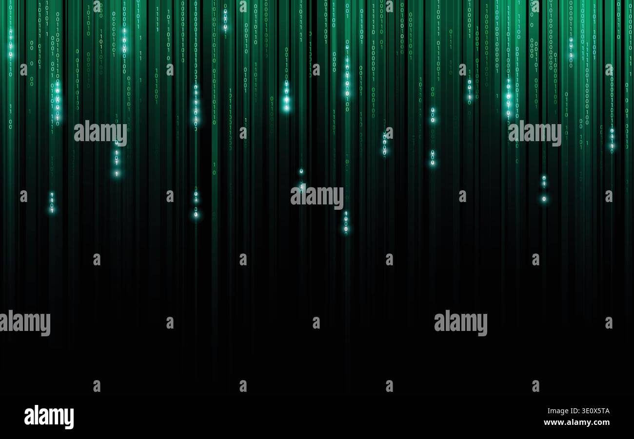abstract futuristic binary background Stock Vector