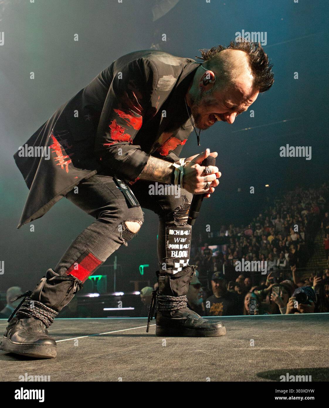 Adam Gontier Of Three Days Grace Performs In Concert During Their 