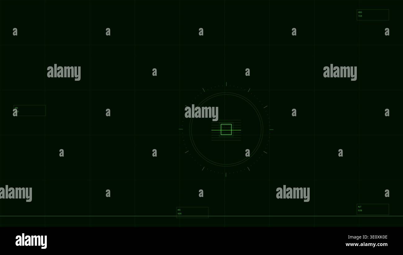 Green Military HUD Targeting Reticle with Circular Scope Stock Photo ...