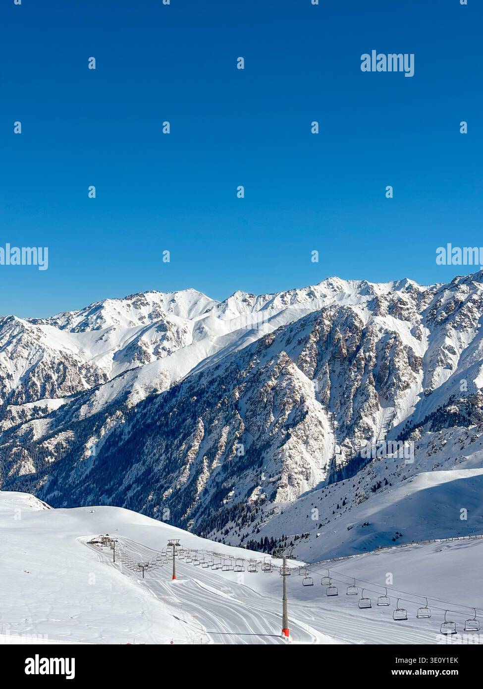 Snowy mountain Stock Photo