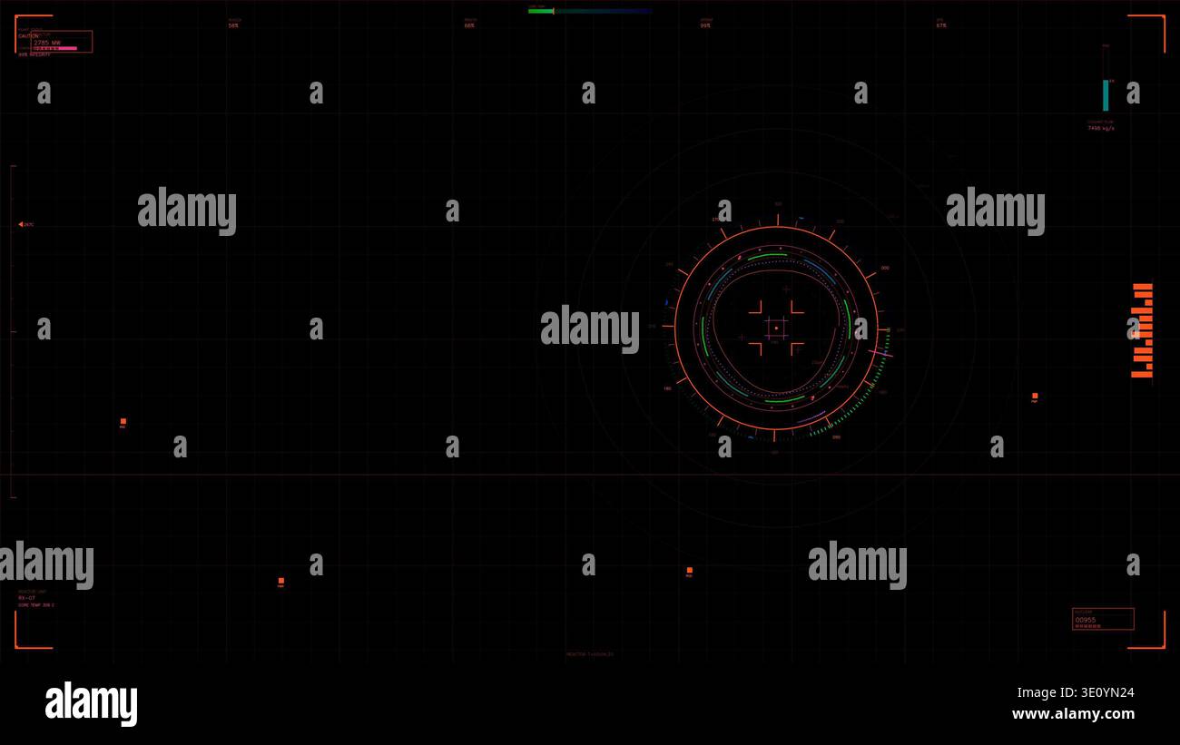Nuke Interface Layout Nuclear Reactor Operations HUD Interface with Circular Gauge Stock ...
