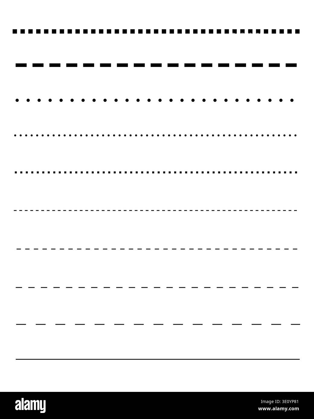 Different dotted lines set dividers borders vector design element Stock Vector