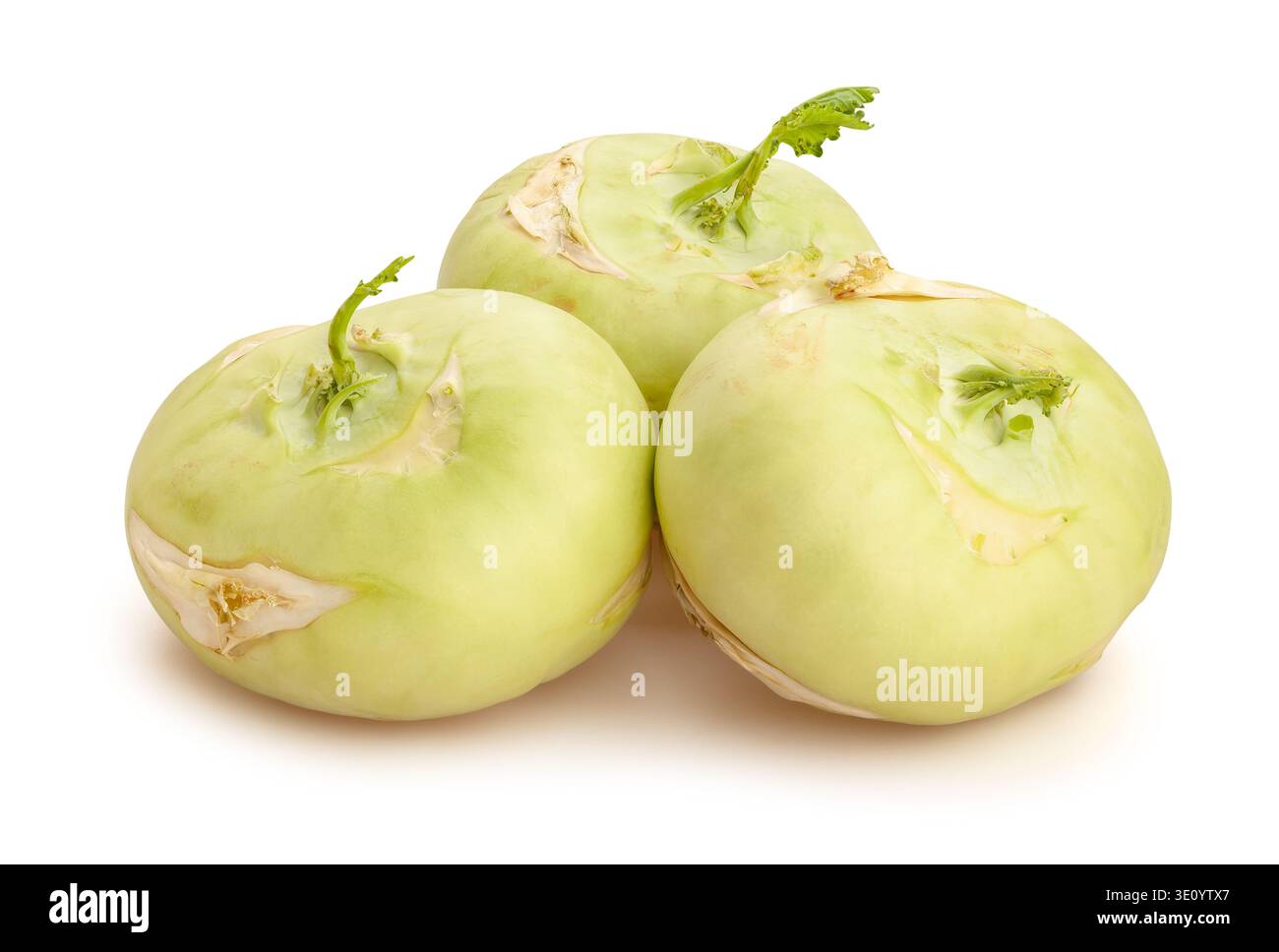 kohlrabi path isolated on white Stock Photo