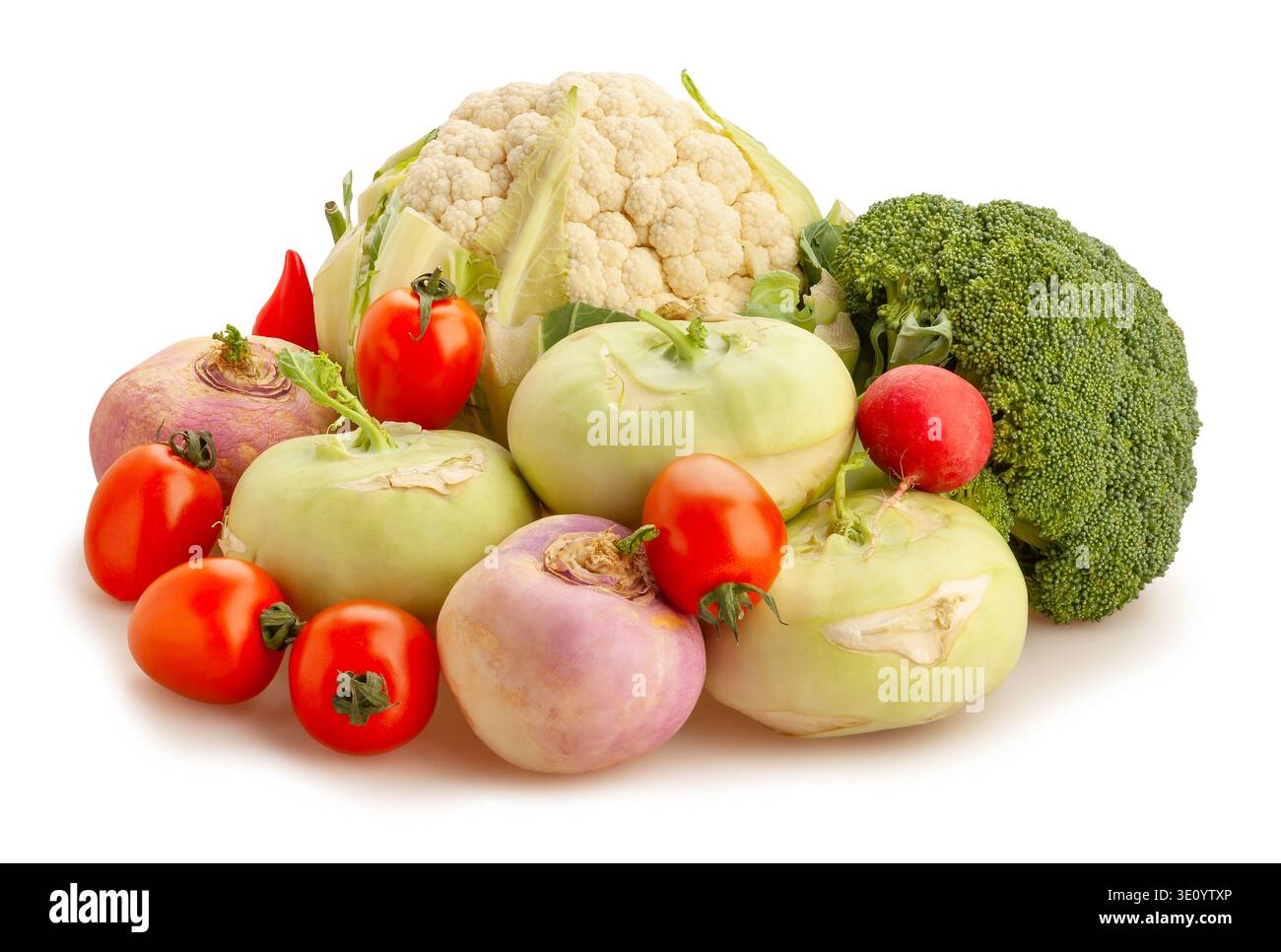 vegetable mix path isolated on white Stock Photo