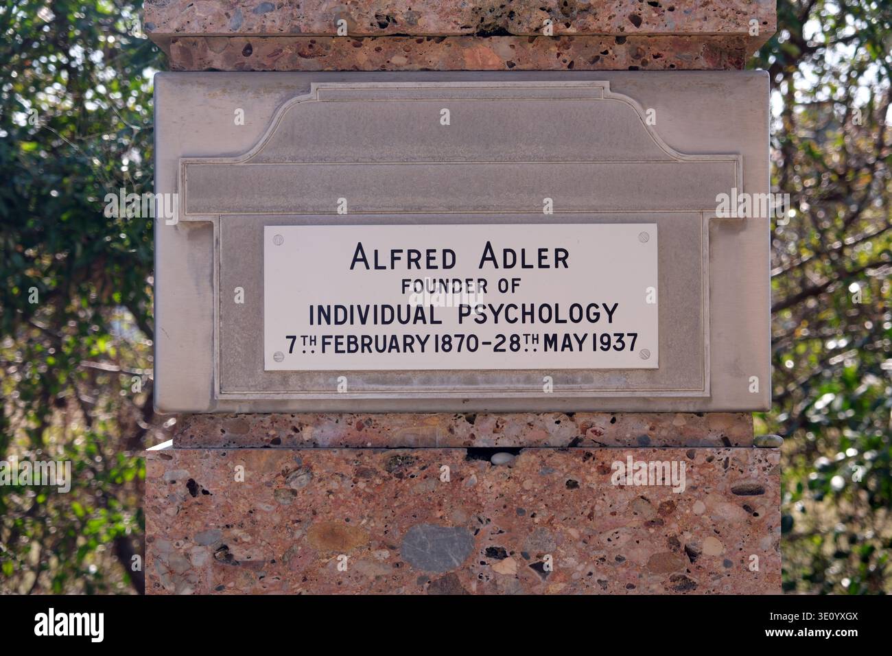 The grave of Alfred Adler the founder of the school of individual ...