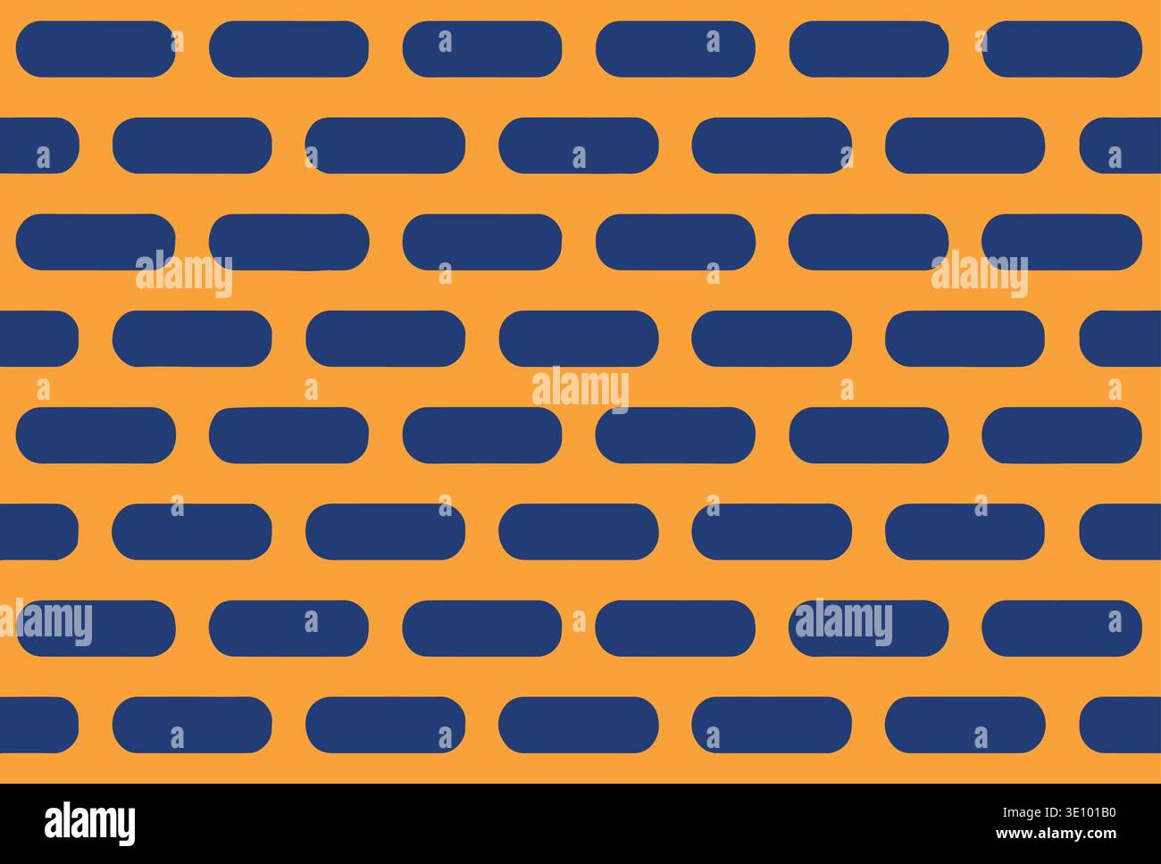 Seamless orange brick wall pattern geometric construction background vector texture Stock Vector