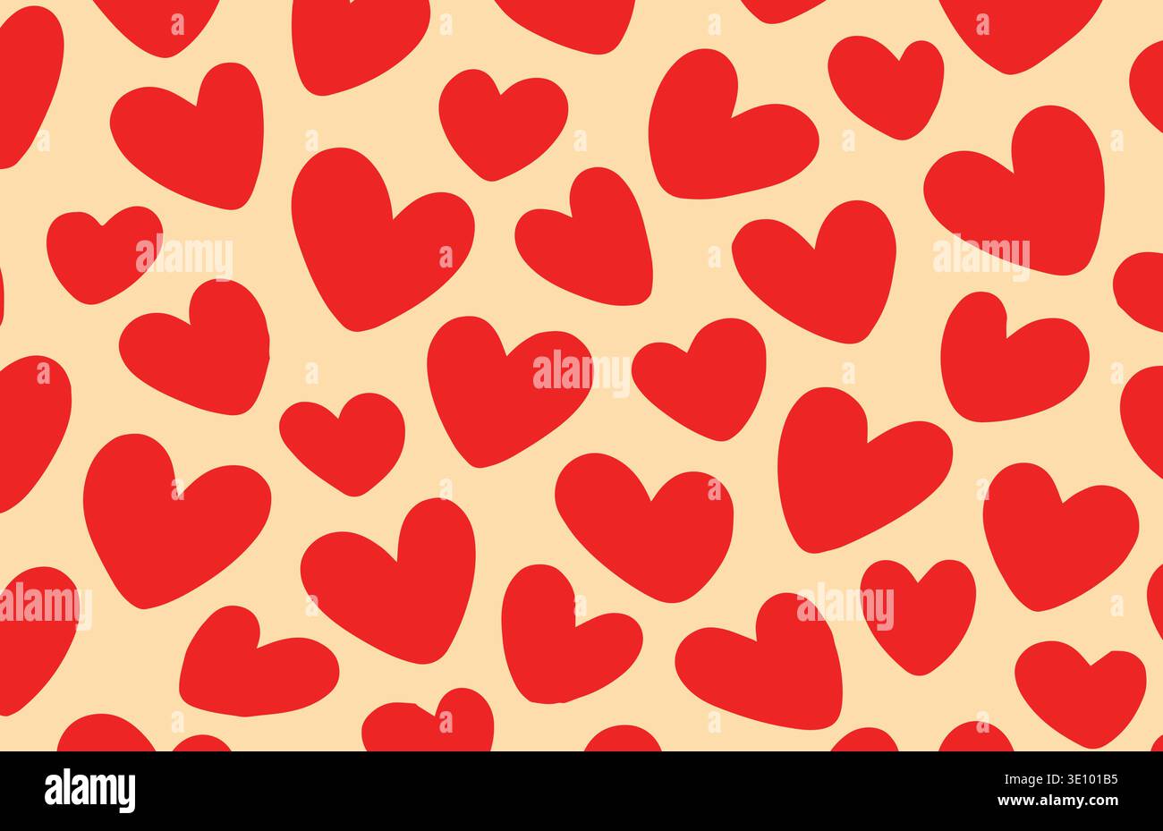 Seamless small red hearts pattern romantic valentine love vector background Stock Vector