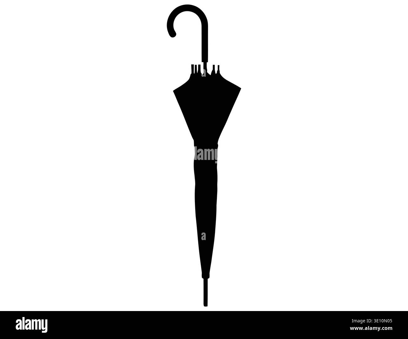 black umbrella isolated on white background Stock Vector Image & Art ...