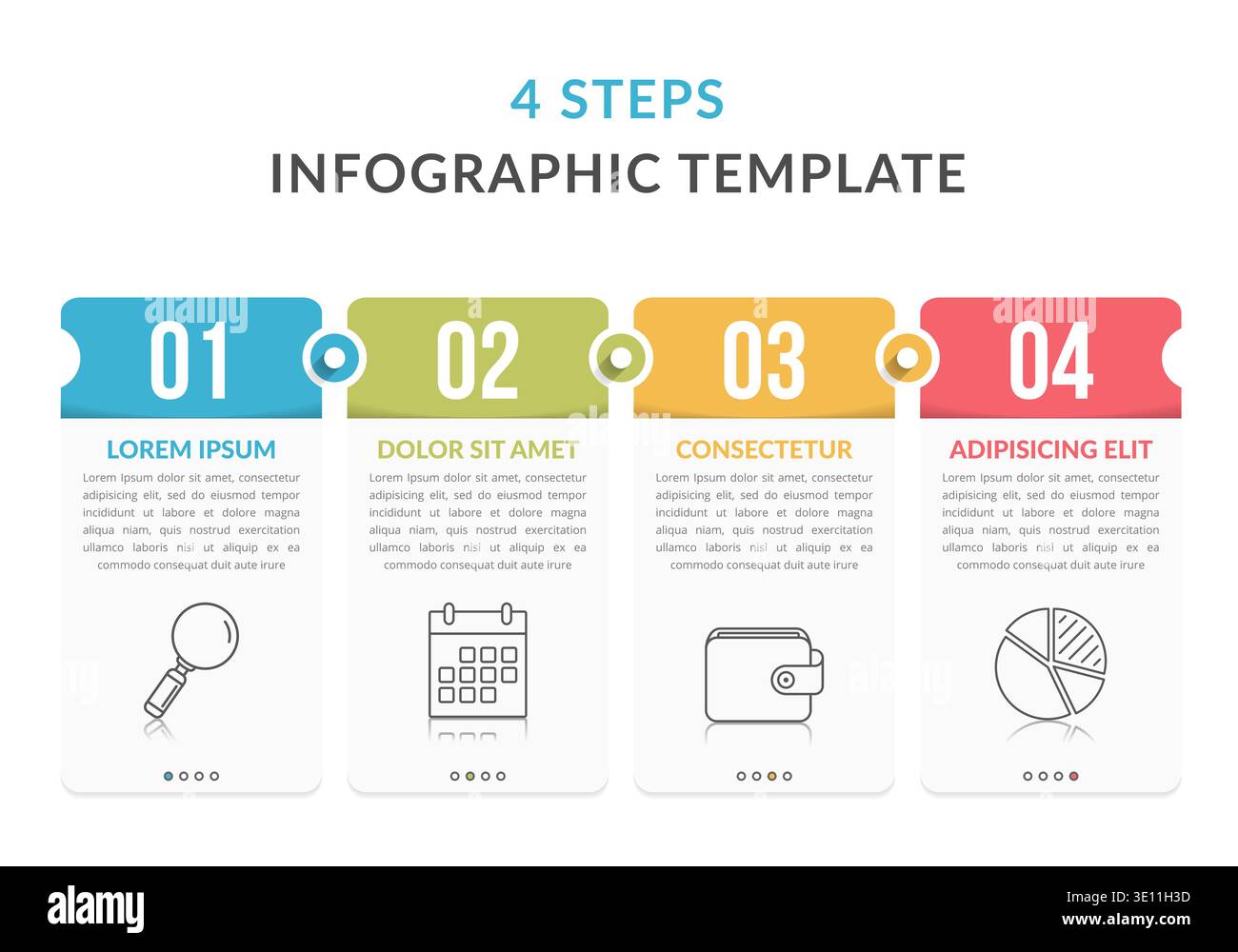Infographic elements with numbers, icons and place for your text, workflow, process chart, steps or options, vector eps10 illustration Stock Vector