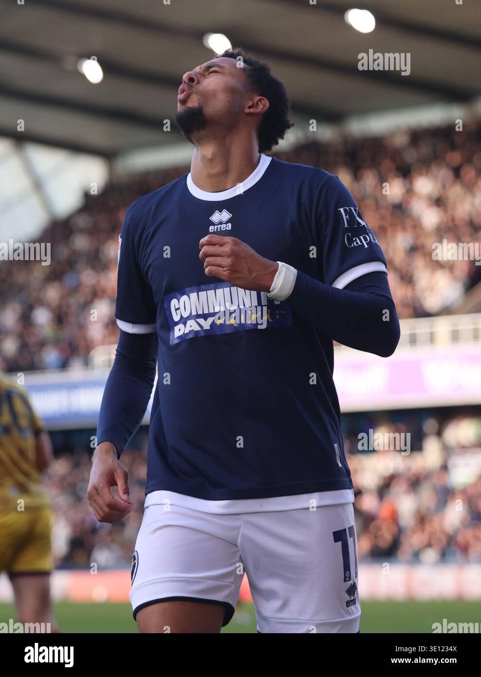 Millwall's Femi Azeez reacts during the Sky Bet Championship match at ...