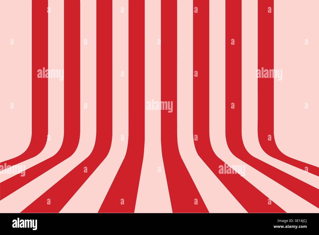 Red perspective stripe stage background geometric abstract design Stock Vector