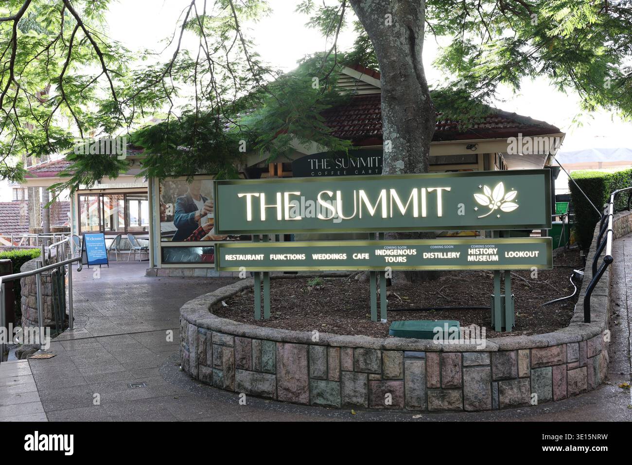 Overlooking Sign Brisbane, Queensland, Australia: The Summit restaurant and lookout sign ...