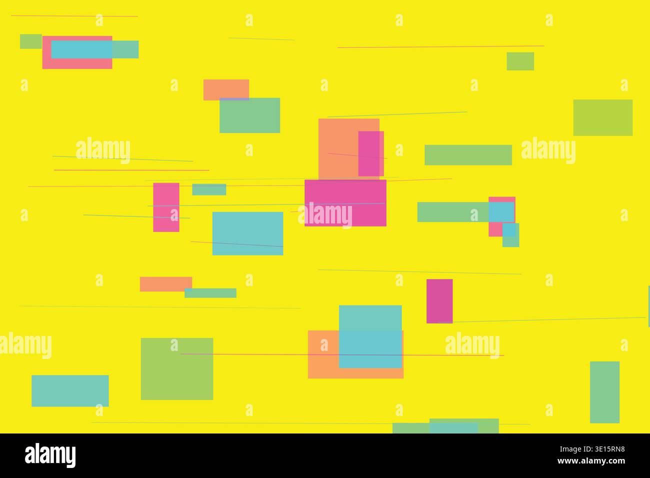 Colorful Glitch Blocks Abstract Background Stock Vector
