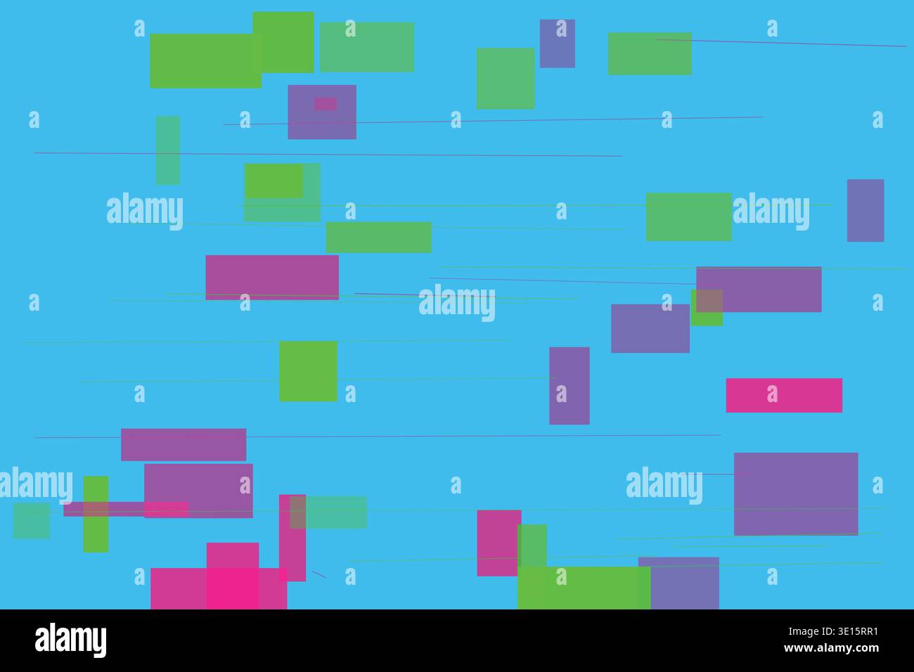Blue Digital Glitch Pixel Pattern Background Stock Vector