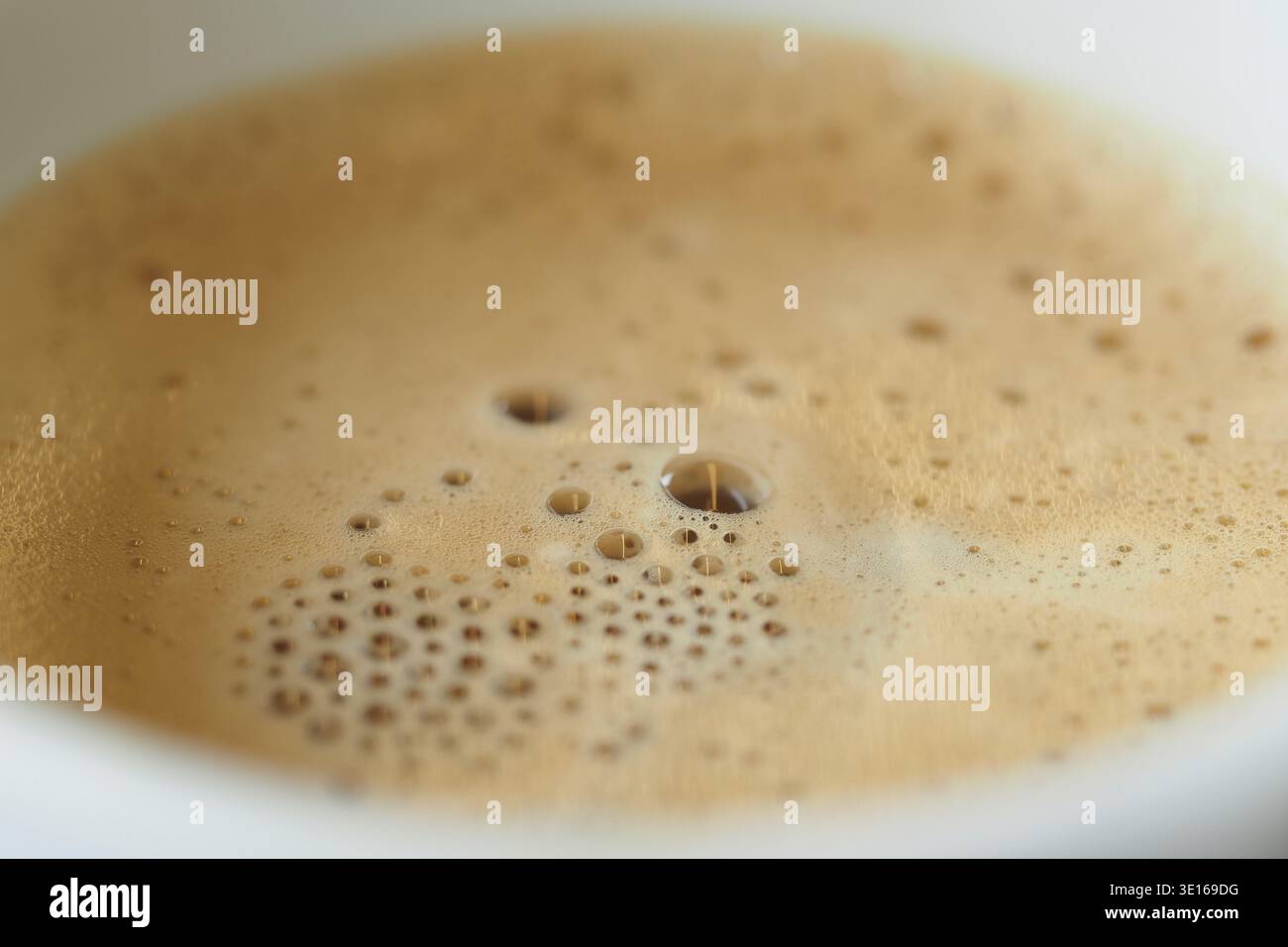 Coffee with foam in close-up view Stock Photo