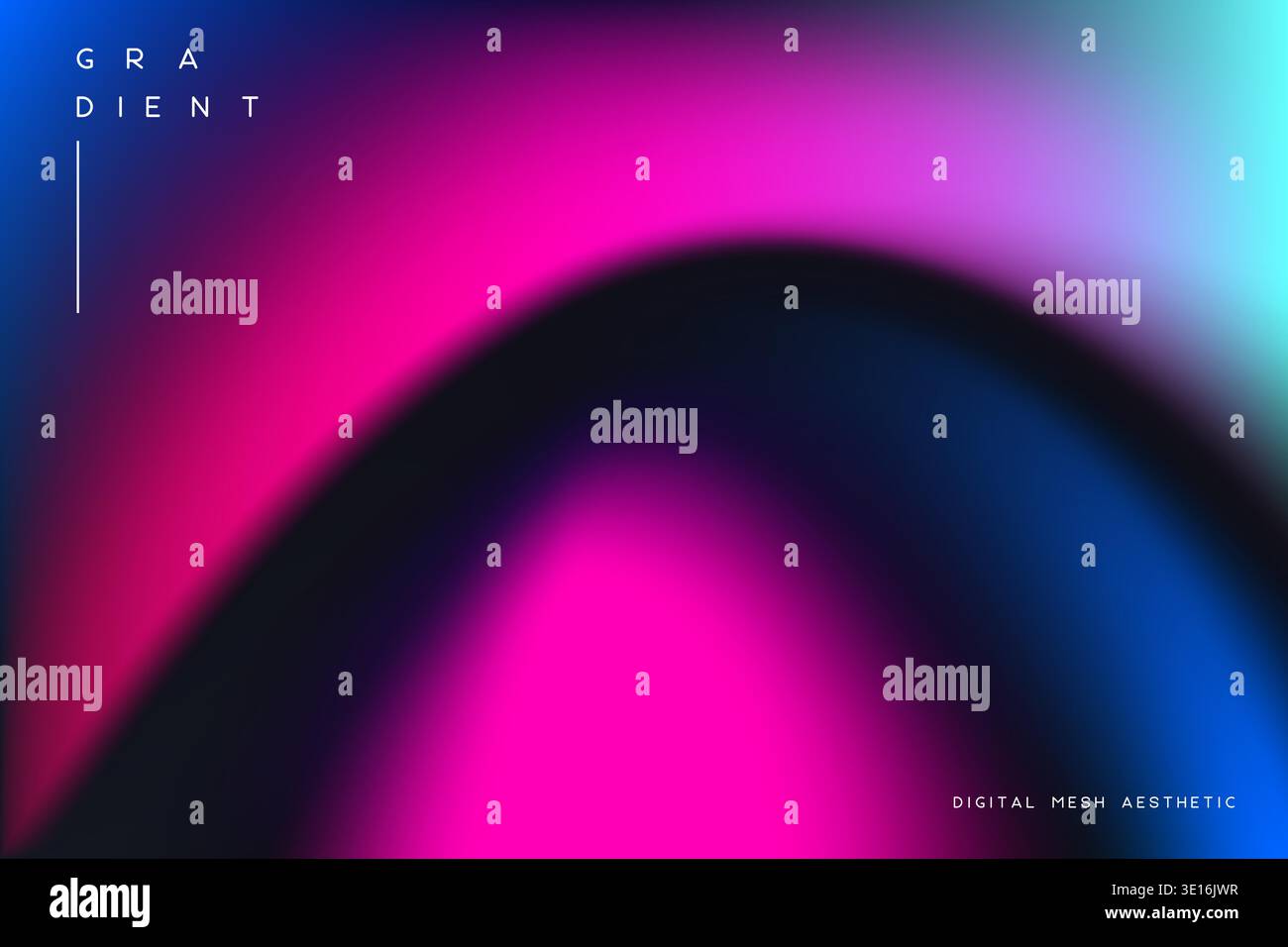 Dark neon mesh gradient Stock Vector