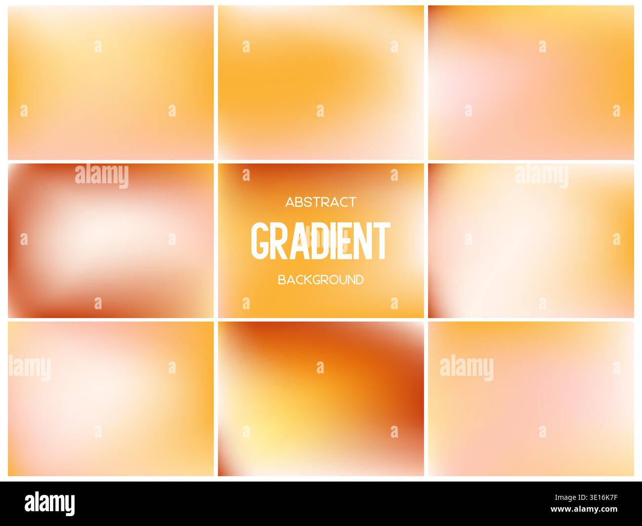 Warm honey and peach mesh gradients. Stock Vector