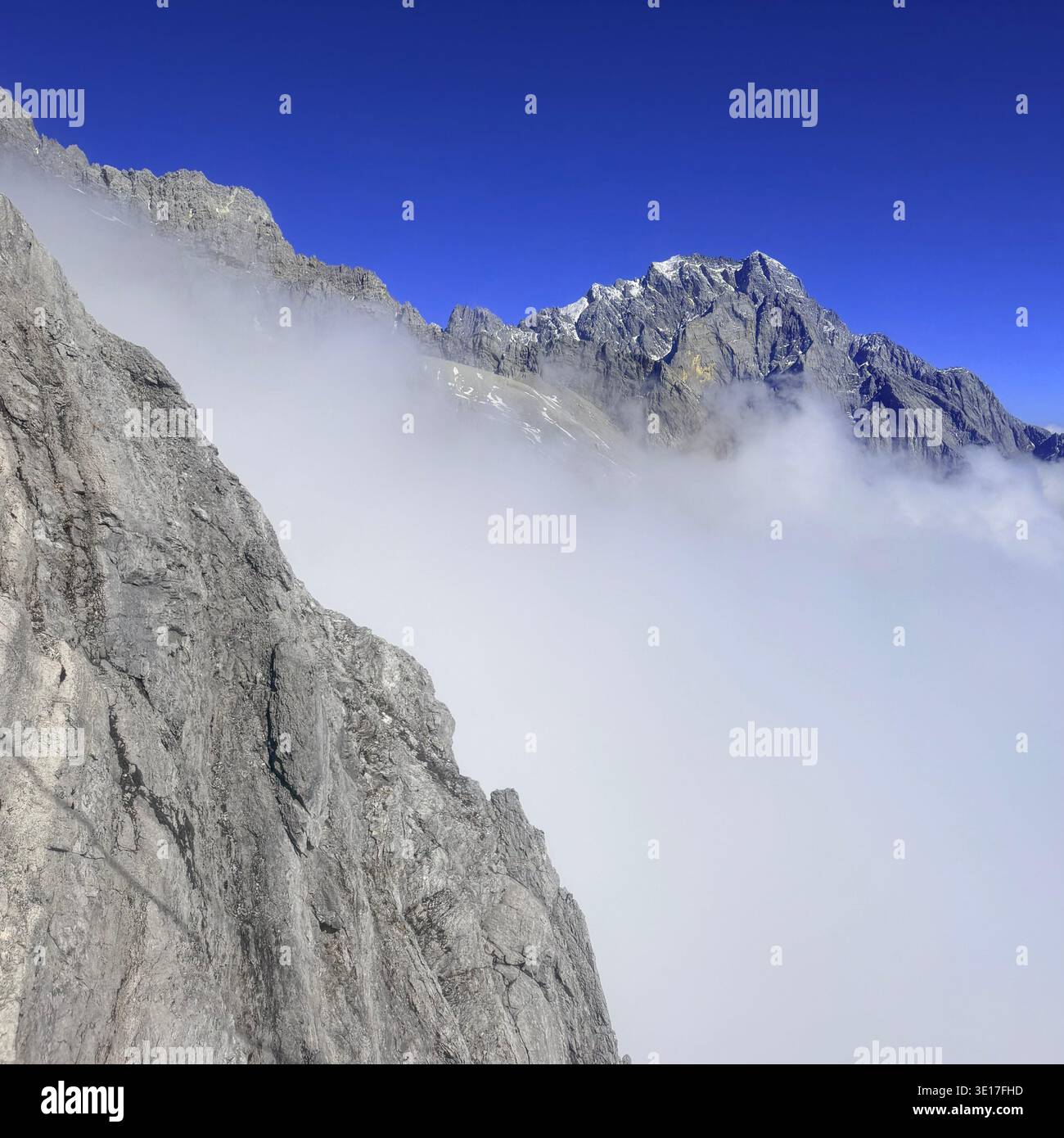 The scenery of Jade Dragon Snow Mountain（Yulong Snow Mountain） Stock Photo