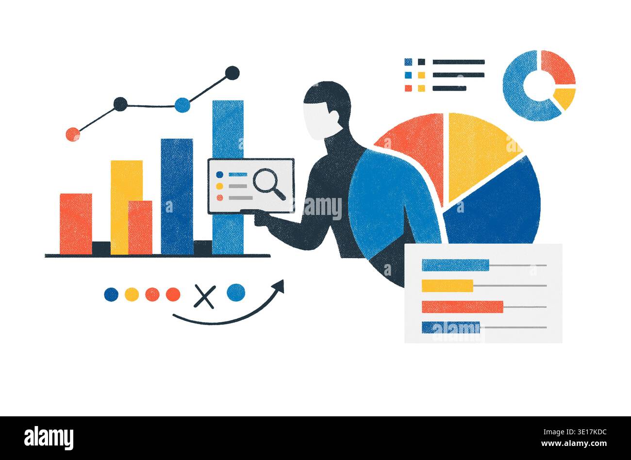 Data Insight Chart Illustrated concept of data analysis and intelligence with a figure ...