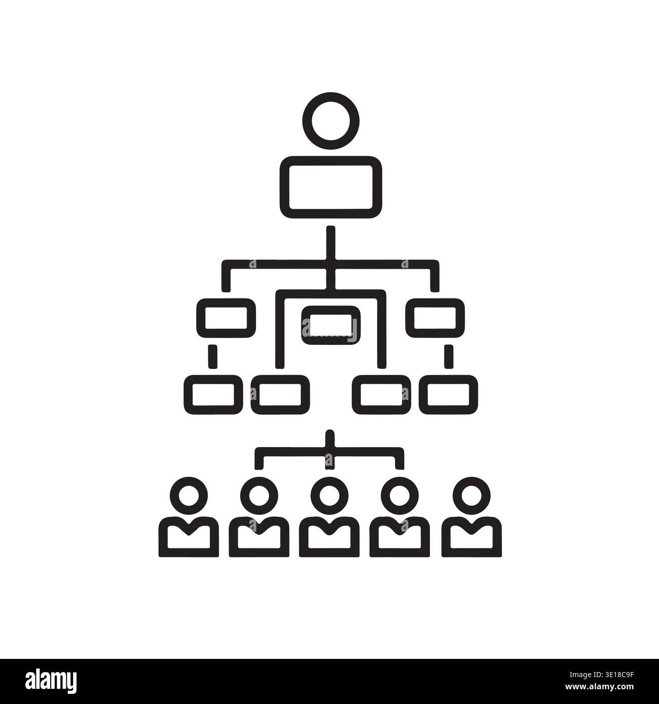 Corporate Hierarchy Structure - Business Organization Chart Vector ...