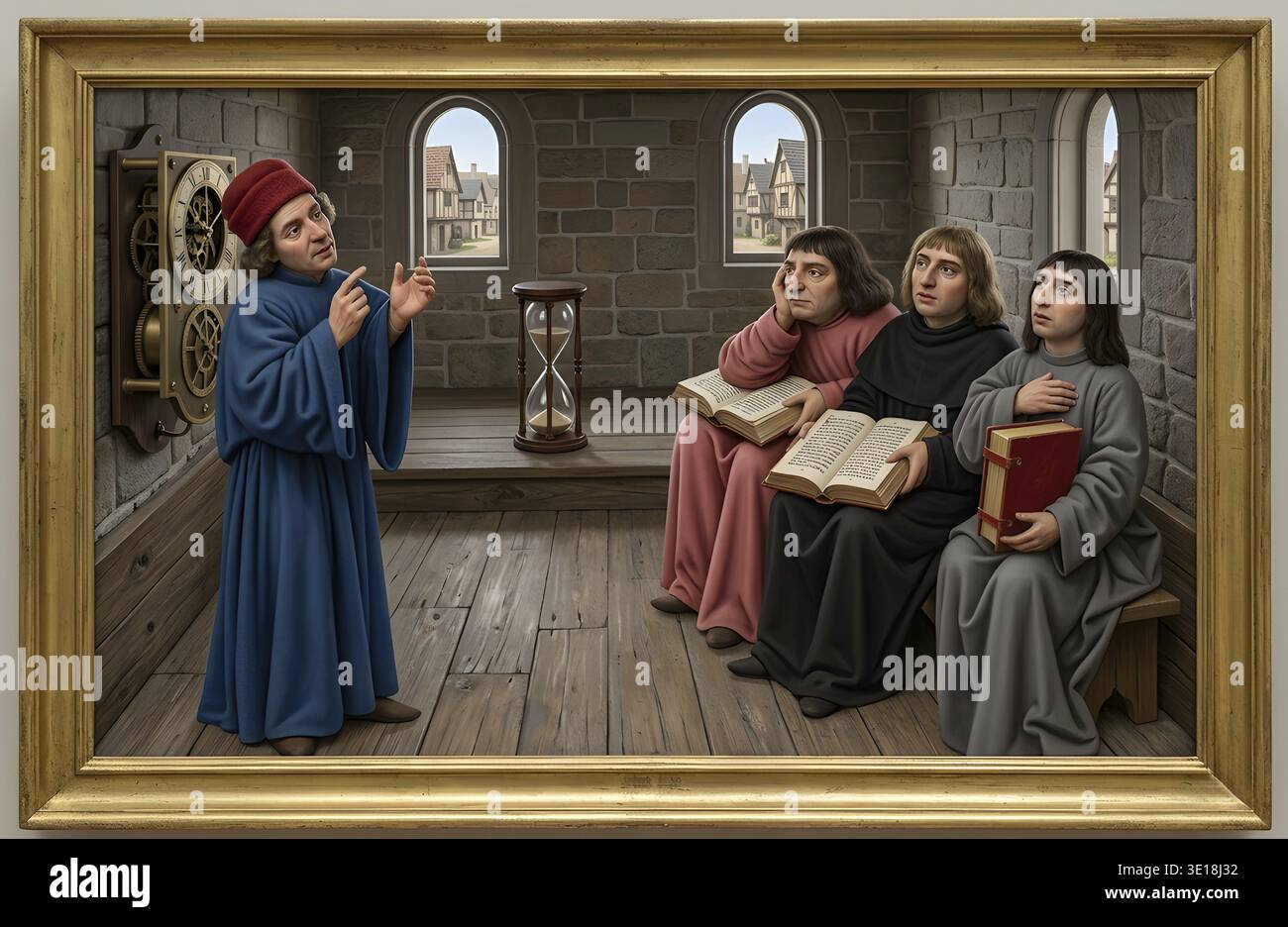 Medieval university lecture illustration hi-res stock photography and ...