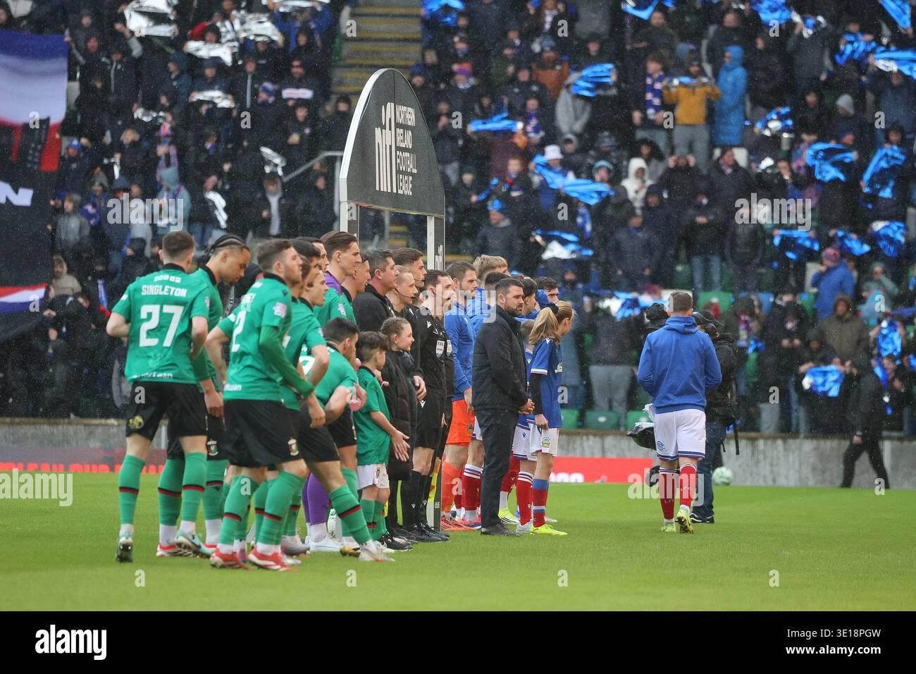 Windsor Park, Belfast, Northern Ireland, UK. 15 Mar 2026. BetMcLean Cup ...