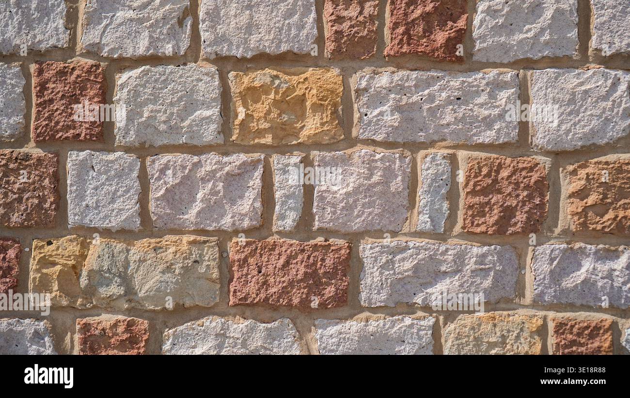 Decorative Stone Masonry Wall Texture Background Stock Photo