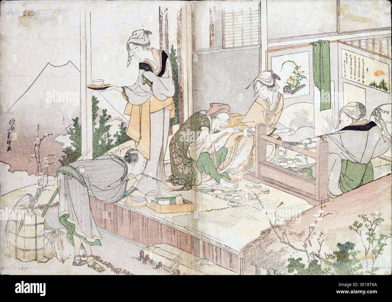 Silk painting by hokusai hi-res stock photography and images - Alamy